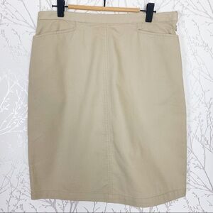 Talbots Cream Waffle Knit Cotton Pencil Skirt 10P